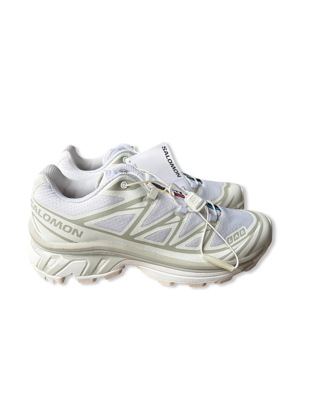Salomon XT-6 Sneakers White Lunar Rock Trail Running Shoes Revolve women’s 7 - Picture 9 of 13